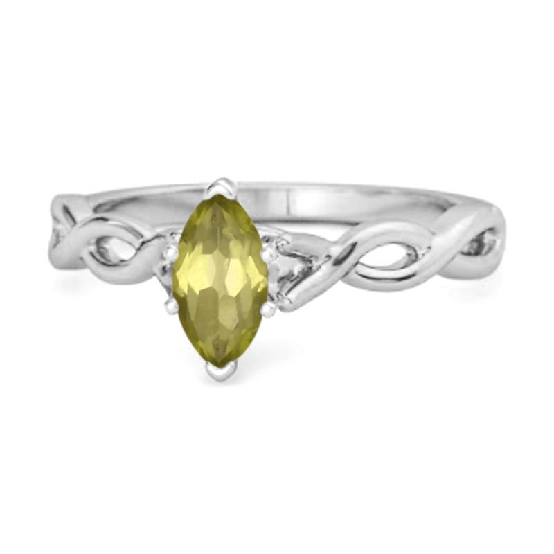 Peridot Marquise Ring – 925 Sterling Silver 6