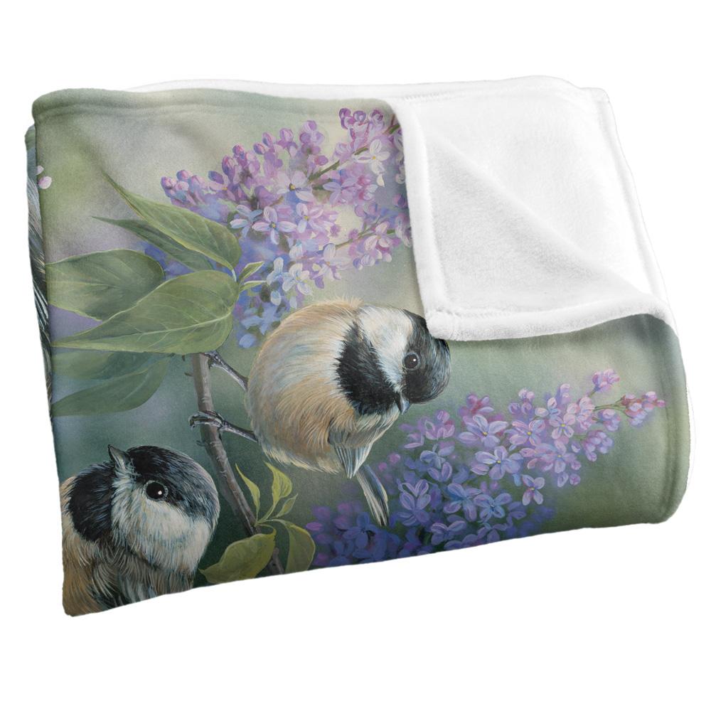 Wild Wings Silky Chickadees Supersoft Blanket
