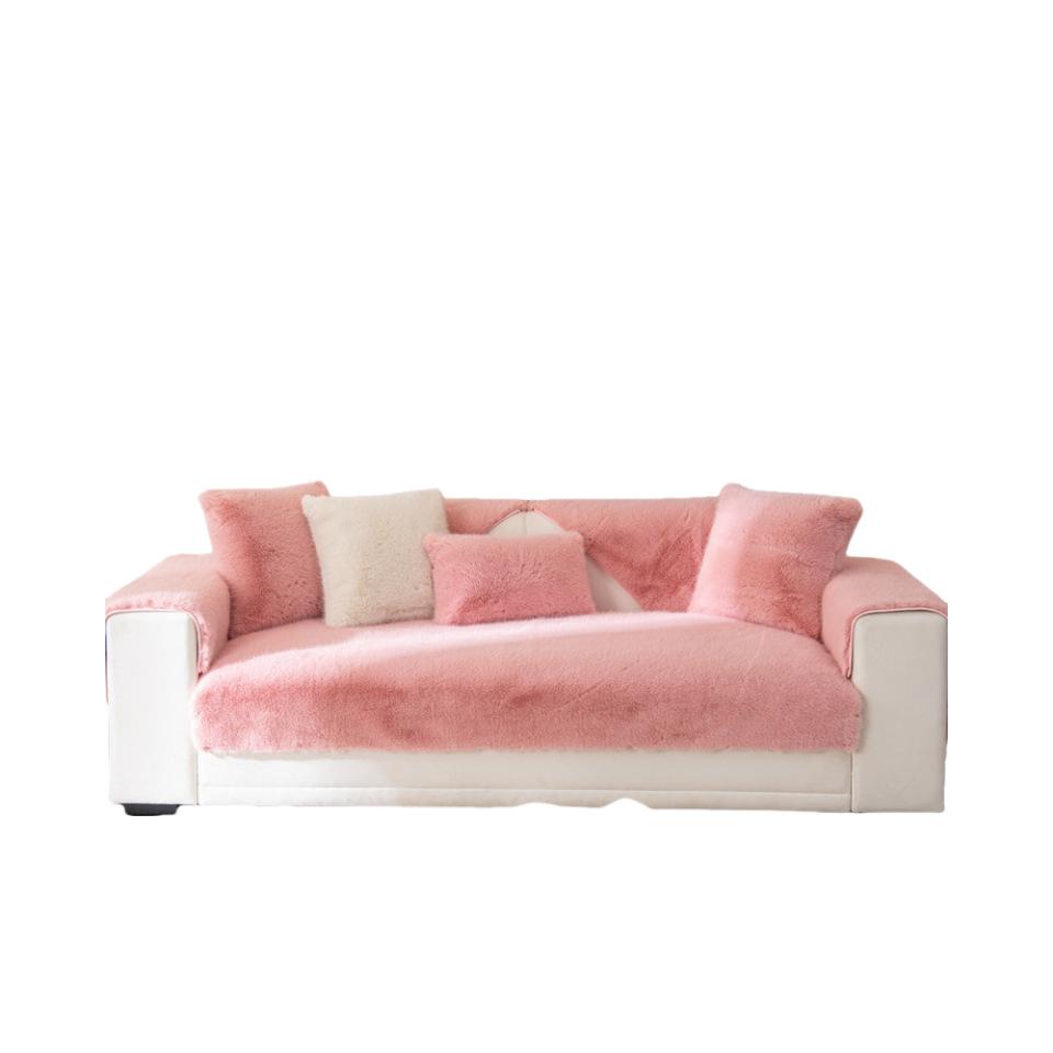 Sofa Cushion Winter New  Thickened Mink Plush Non-Slip Seat Cushion Leather Sofa Cover Dust-Proof Full Cover Cover Towel