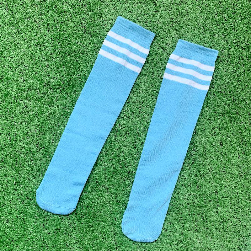 Kids' Striped Mid-Calf Football Socks for Boys & Girls - Ideal for Dance & Cheerleading