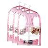 Clear Travel Garment Bag with Pockets Zipper Closure Kids Dance Clothes Garment Cover PVC Dance Costume Organizer