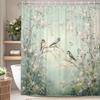 Watercolor Floral Bird Shower Curtains Nature Print Waterproof Bath Curtain For Bathroom Decor Polyester Fabric With 12 Hooks