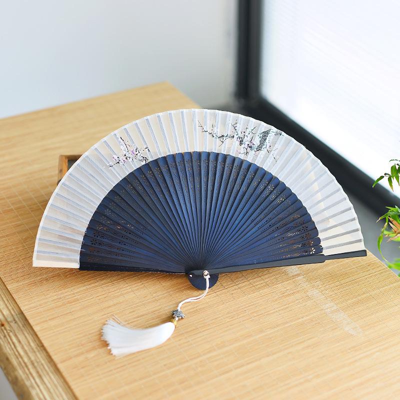 Red Dancing Fan: Classical Chinese Style Folding Fan, Easy-Open Hanfu Accessory
