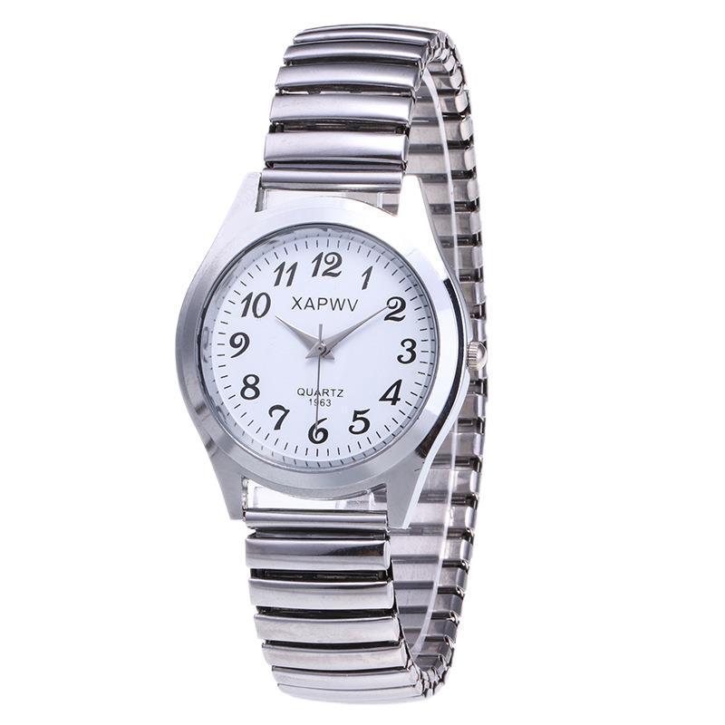 Large Dial Quartz Watch with Elastic Band for Men & Women