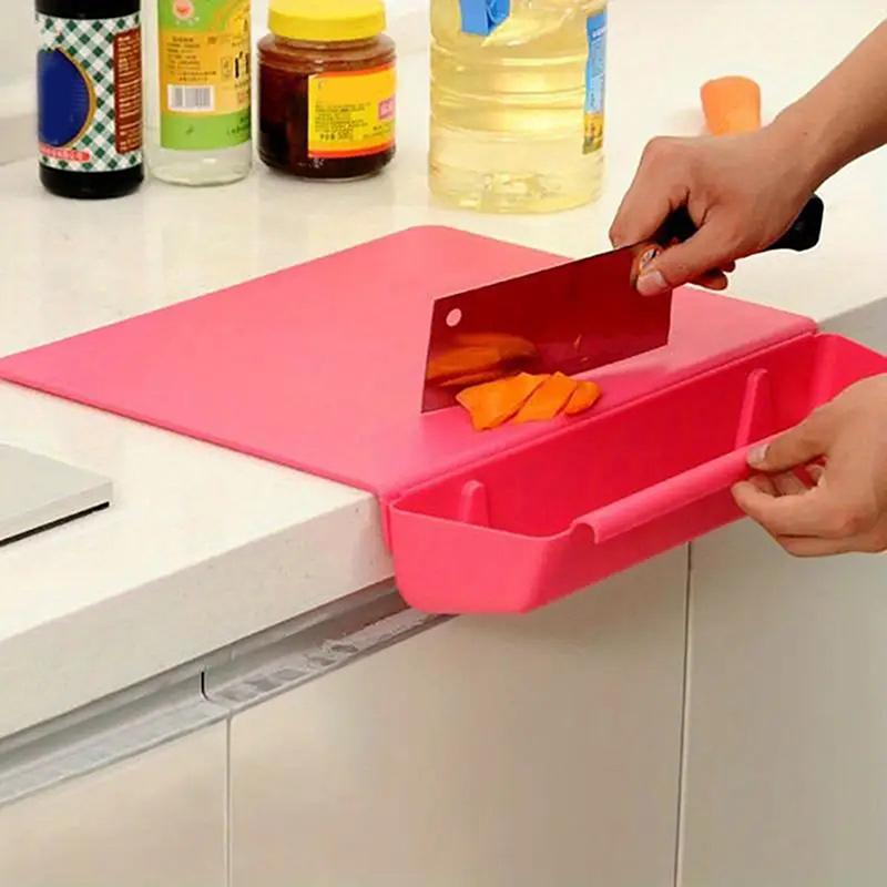 2-In-1 Cutting Board Kitchen Chopping Board With Container Cutting Board With Slot Cutting Vegetable Meat Tools Kitchen Stuff