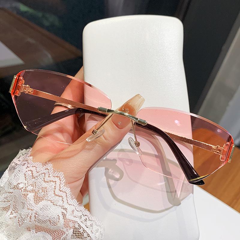 Mijia Metal Frameless Polygon Sunglasses Women'S Sunglasses Trendy Sunglasses
