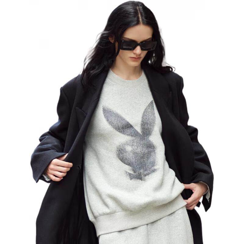 

MO&Co. Свитшот из матовой шерсти NOIRxPLAYBOY M 165