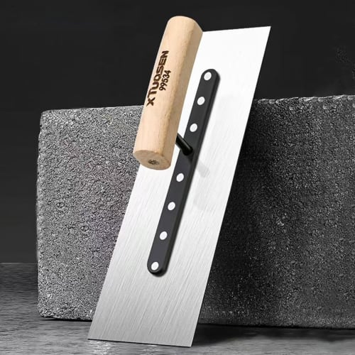 Plastering Trowel, Stainless Steel Square Trowel, 0.66mm Thickness, 240mm, Brick Trowel, Construction Trowel, Square Plastering (Silver)