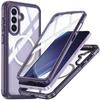 Samsung A36/A56-5G MagSafe-Compatible Tri-Proof Transparent Phone Case with Full Coverage and Fingerprint Unlock