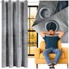 Blackout Curtain 250X140 With Eyelets, Grey Velvet, Thick
