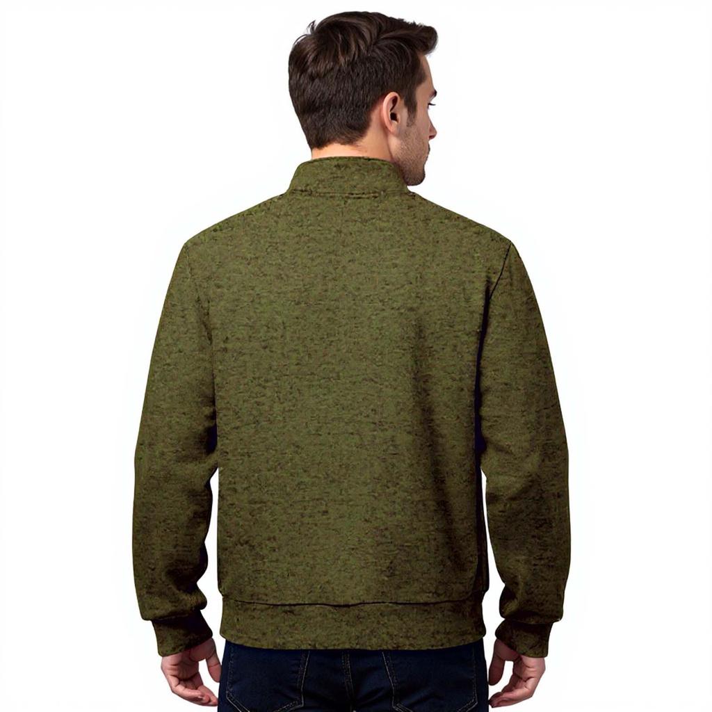 E Maglione Lavorato a Maglia da Uomo Invernale con Cerniera Top Giacca in Velluto Sottile a Maniche Lunghe
