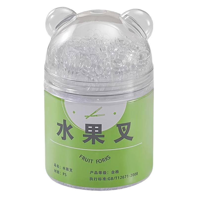 Fruit Label BottleHousehold Disposable Fruit Fork Plastic Food-grade Fruit ForkCake and Dessert Fork Small Fork