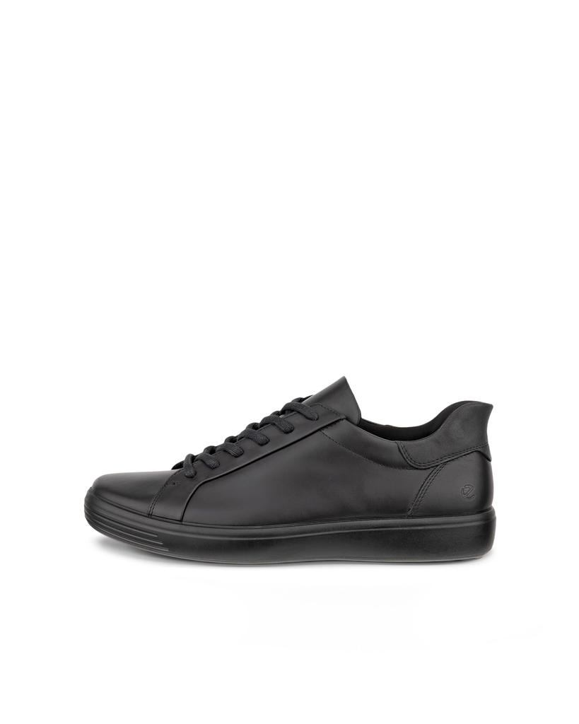 ECCO SOFT 7 M Herren Schnürschuhe aus echtem Leder, Schwarz/Schwarz, Größe 26,0 cm, 3E, 47082451052