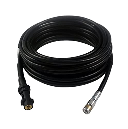 YUET 15 M High Pressure Washer Drain Pipe Cleaning Hose Cleaner Set with Adapter, Hose Unblocking Sewer Injector, Rotating Nozzle Replacement for Karc