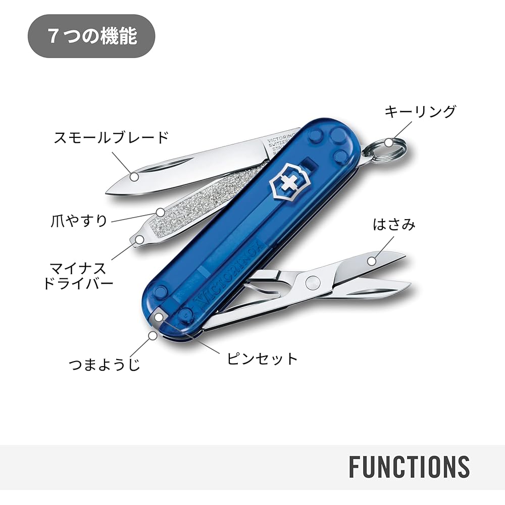 Victorinox Classic SD Classic Colors Deep Ocean Multi-Tool Swiss Army Knife 7 Functions Compact Gift