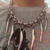 Trendy Geometric Necklace Hip Hop Rivet Necklace Pendant Sweater Chain for Youthful Women Daily Wear And Special Event