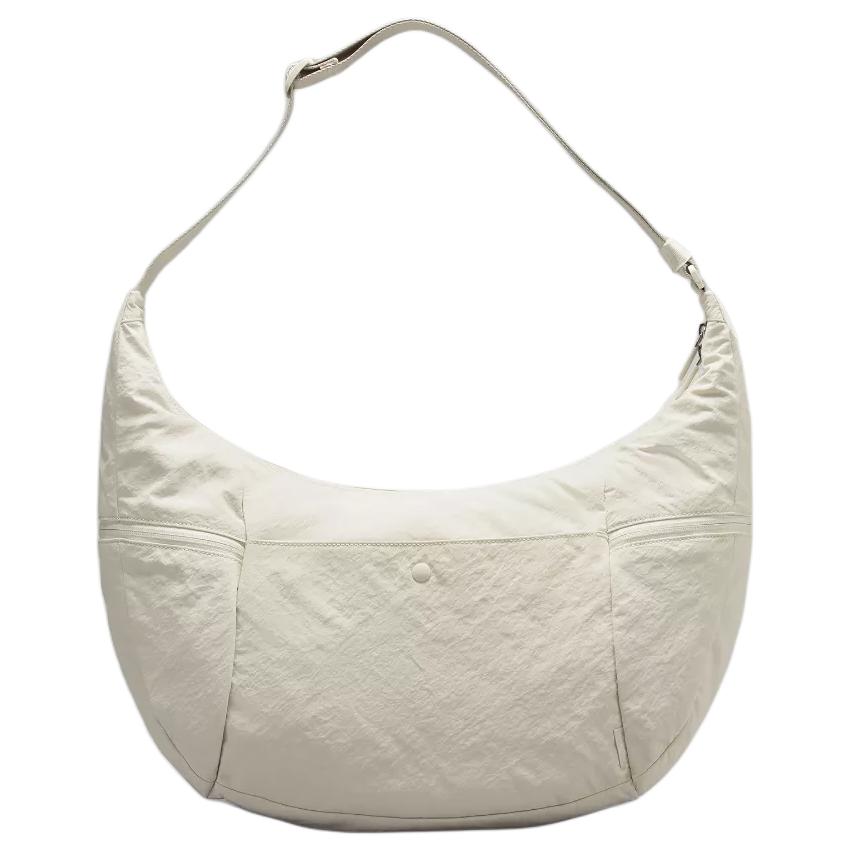 Lululemon Large Slouchy 13L Zipper Closure Polyester Horn Bag Croissant Bag Tote Shoulder Bag Women bags Bone-White LU9CADS-027597
