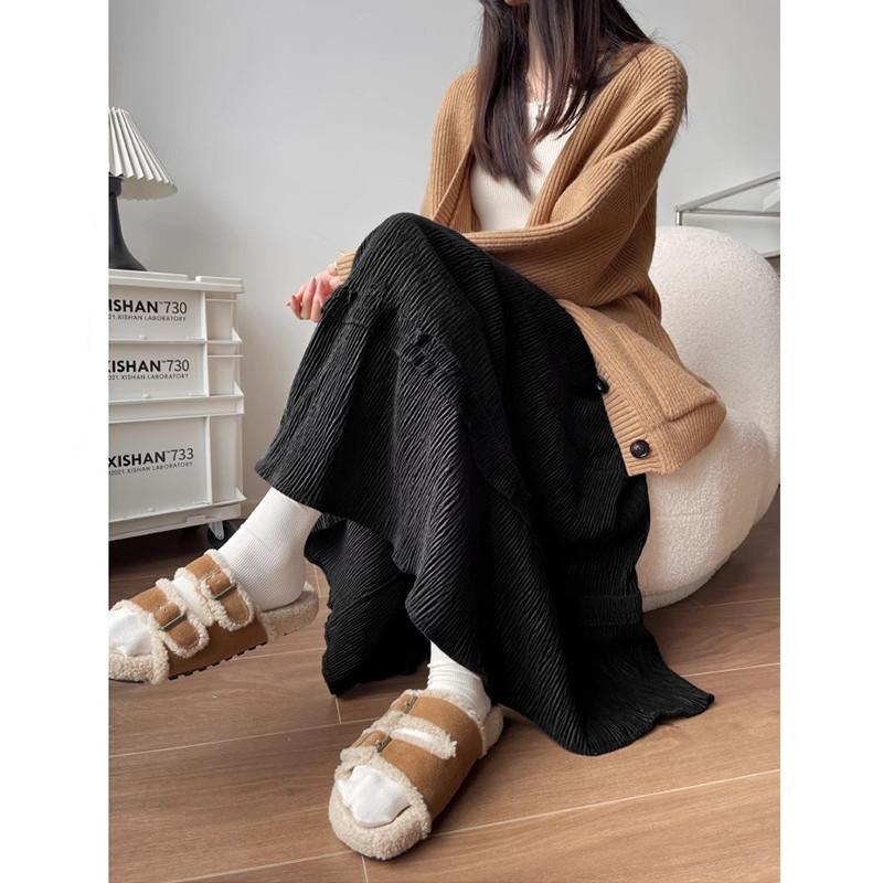 Bust Skirt Women's Autumn and Winter New Cake Skirt Small Person Fungus Edge Big Swing Skirt