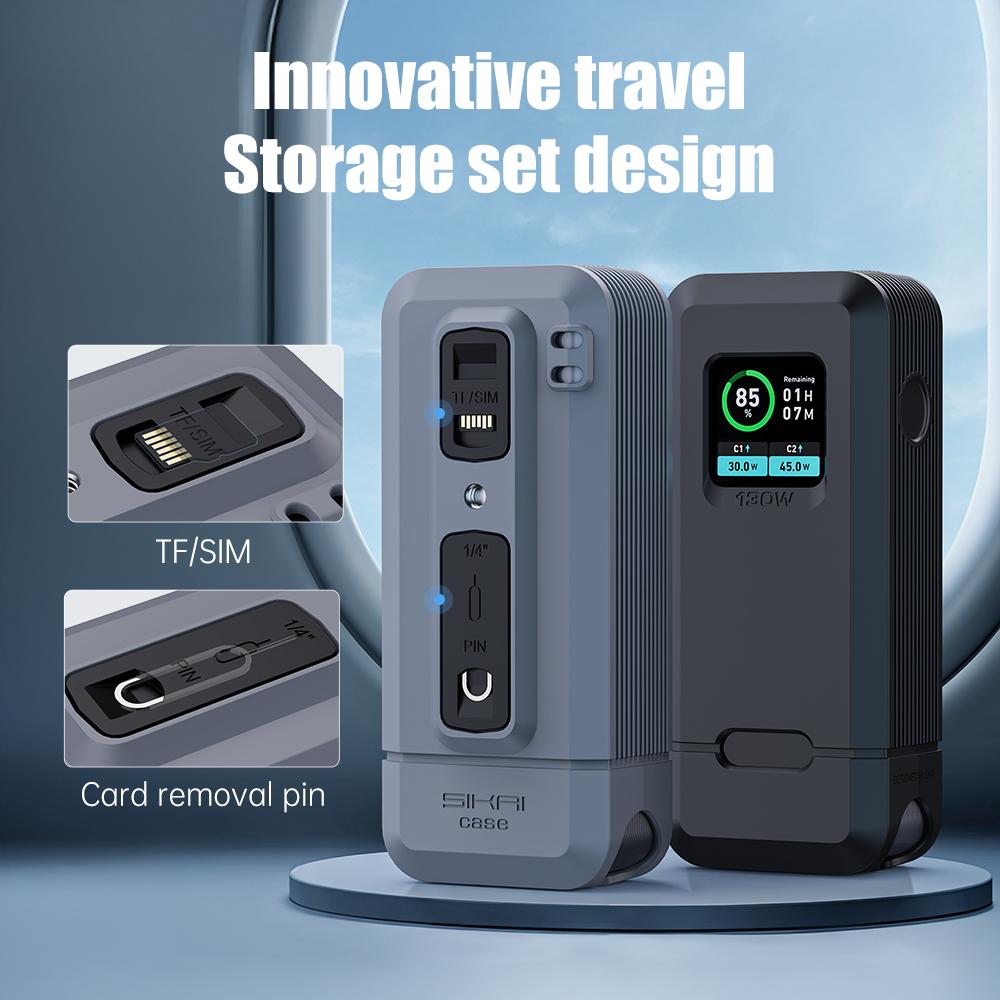 Silicone Protective Cover Silicone Case for Anker Prime Power Bank 12,000 mAh 130W TF/SIM Card Storage Travel Carrying Case