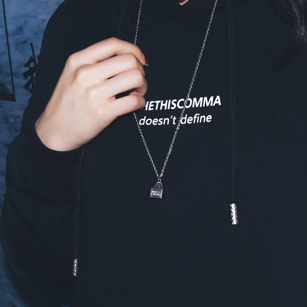 Trendy Geometric Patriotic Men's Titanium Steel Necklace Pendant