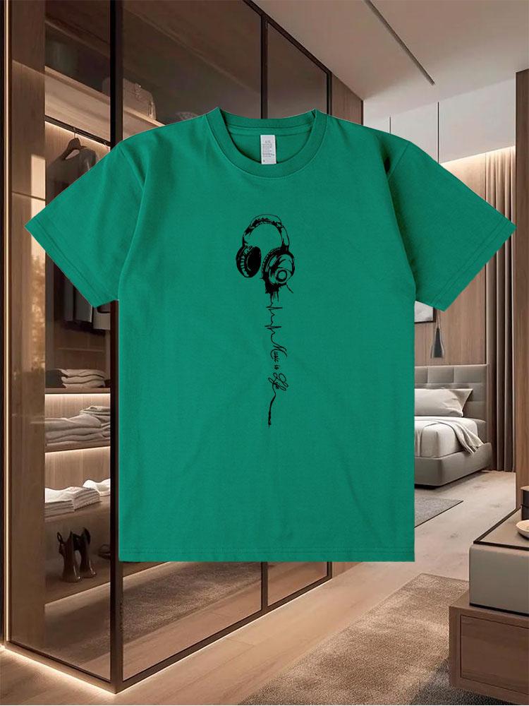 Pure Cotton 2025 New Men's T - Shirts  Fashionable and Relaxed Summer Tops