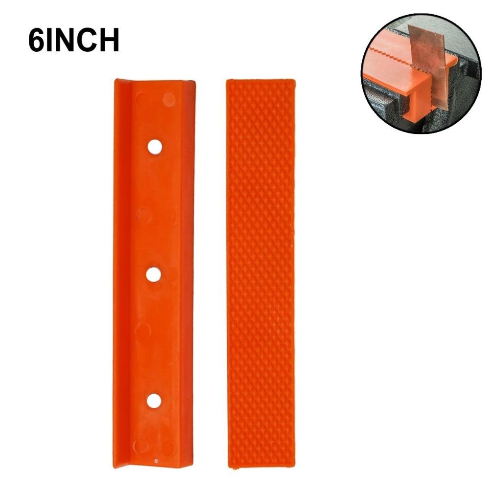 Nylon Vise Protection Strip Soft Jaws Magnetic Design Vise Jaw Rubber 4/5/6 Inch Multi-Grooved Bench Machine Tools Workshop Use