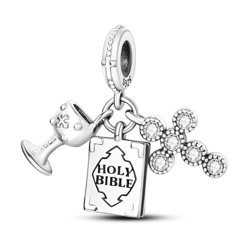 Inlaid Zircon Charm Bead Charms copper Color Love Heart Snake Dangle Compatible With Authentic Pandora Bracelets Charm Bead Charms Pendant Jewellery