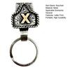 Western Cowboy Letter Keychain Vintage Initial A-Z Key Clip Metal Key Chain Belt Keyring Denim Style Accessory
