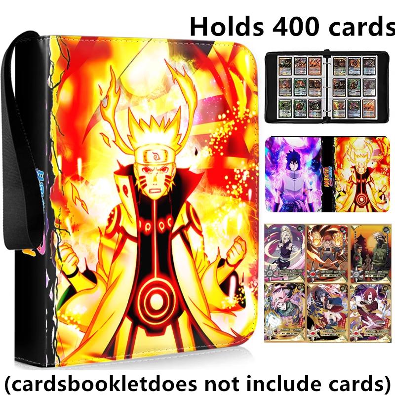 400pcs/900pcs Naruto Card Album Book Folder 4/9 Card Slots Collections Zipper Double Pocket Zipper Card Binder Holder