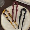 Fashion Acetate Hair Sticks For Women Girls Shell Hair Clip Pins U Shape Hairpins Hair Bun Maker Fashion Hair Accessories