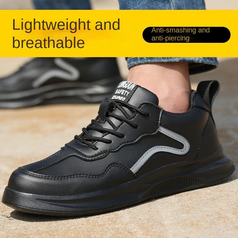 Labor Insurance Shoes Men's Anti-smash, Anti-piercing, Wear-resistant Waterproof Steel Bag Head Kevlar Low-top Safety Shoes