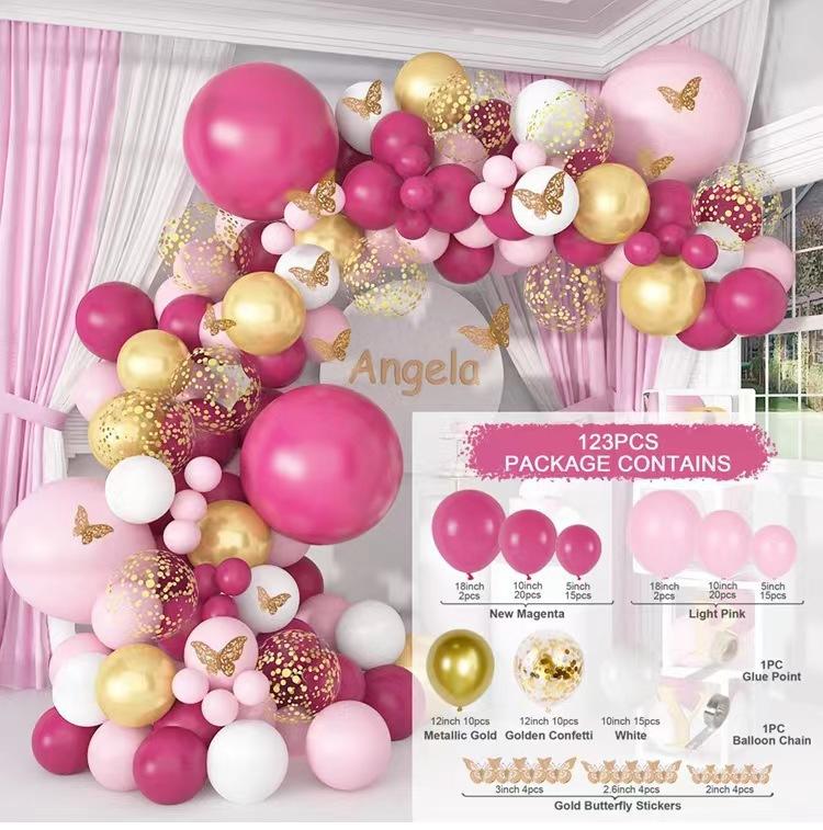 Vintage Balloon Chain Birthday Party Balloon Package Wedding Wedding Arrangement Latex Balloon Chain Set