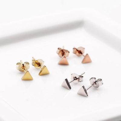 [Aslit] Simple Triangle Mini Silver Needle Earrings_Silgol [30372276]