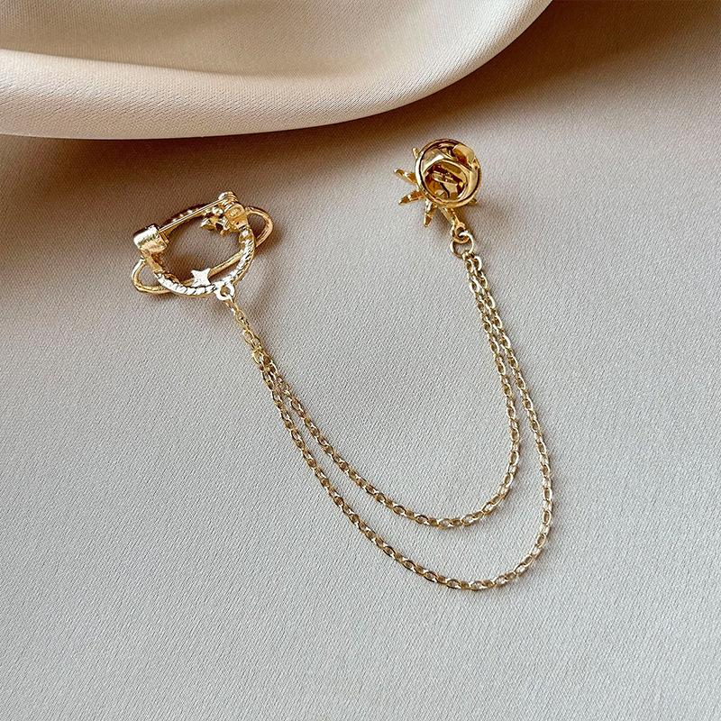 Tassel Collar Chain Fashion Brooch Formal Luxury High-end Style Rhinestone Accessory Jewelry Accessory