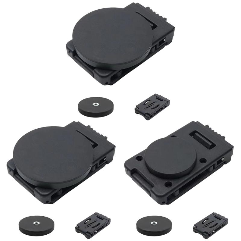 Pack of 3 Magnetic Belt Clasps Clips Adjustable Lock Snapped On for Tool in 43mm 55mm 66mm Silicone Wrap Magnetic Suction