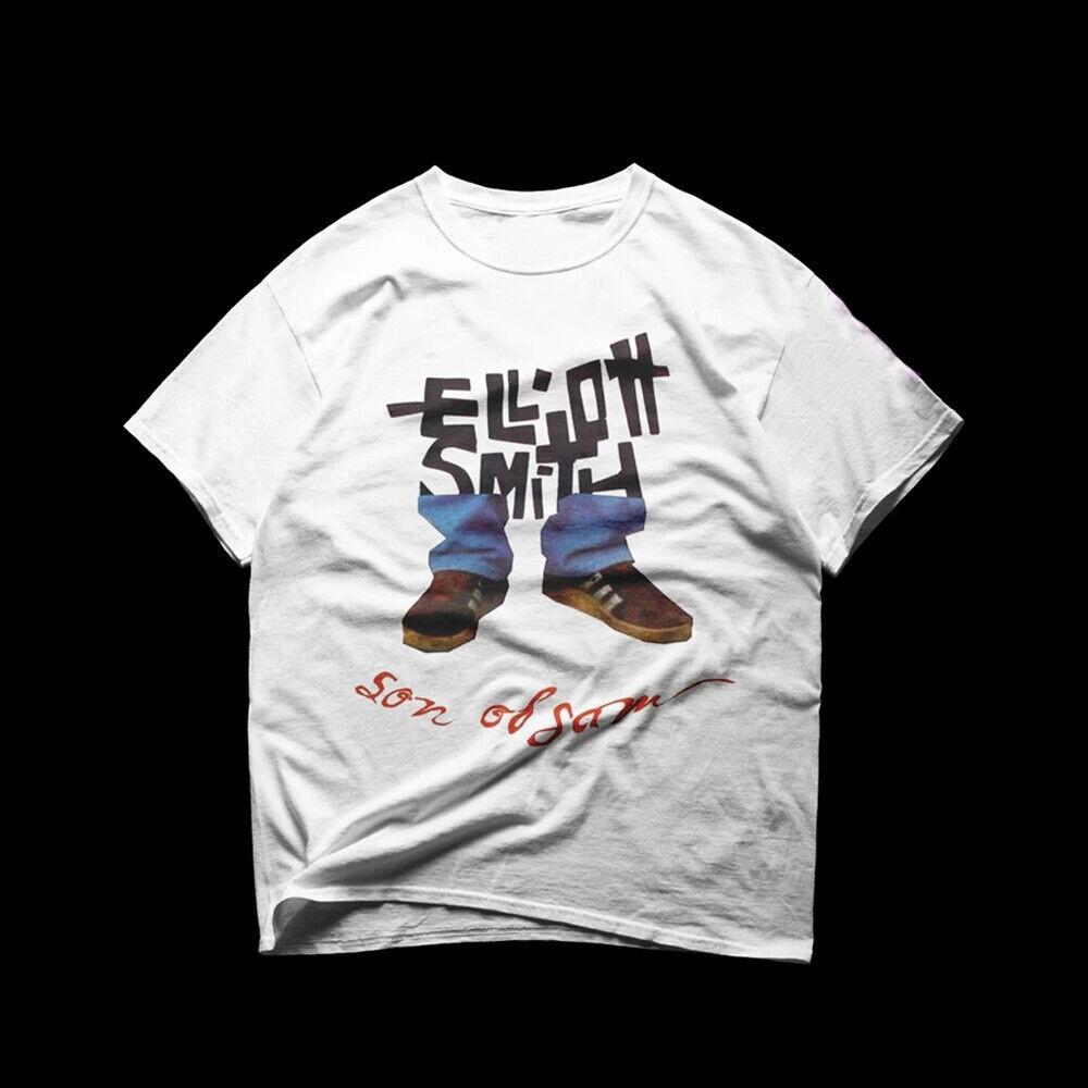 Retro SON OF SAM Elliott Smith Shirt Short Sleeve White Unisex S-5XL ND1270 Unisex T-Shirt S