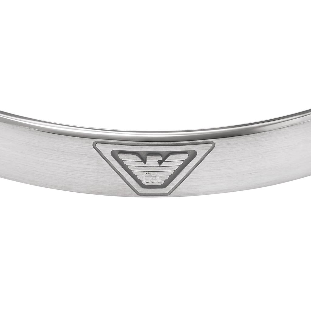 Emporio Armani Stainless Steel Cuff Bracelet One Stainless No Jewels Men's (Model EGS3127040), Size, Steel,