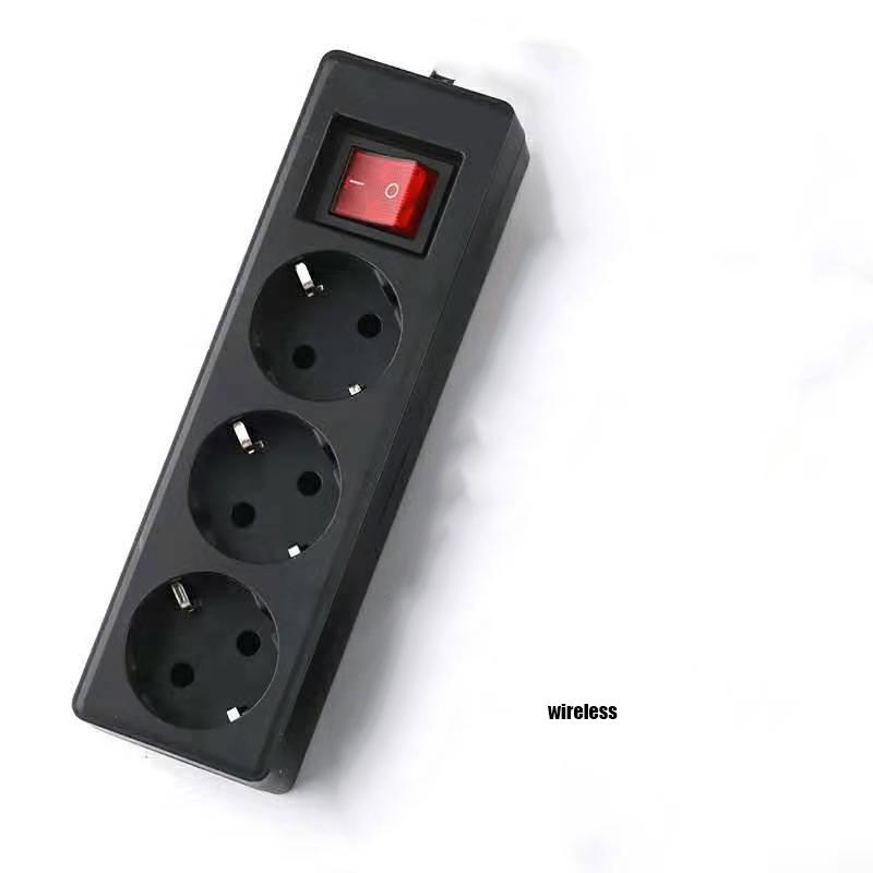 1Pcs Light Switch With Extension Cable 2/3/5 Meters Eu Home Standard German Type Power Strip 3/4/5 Sockets In Row Flat Adapter