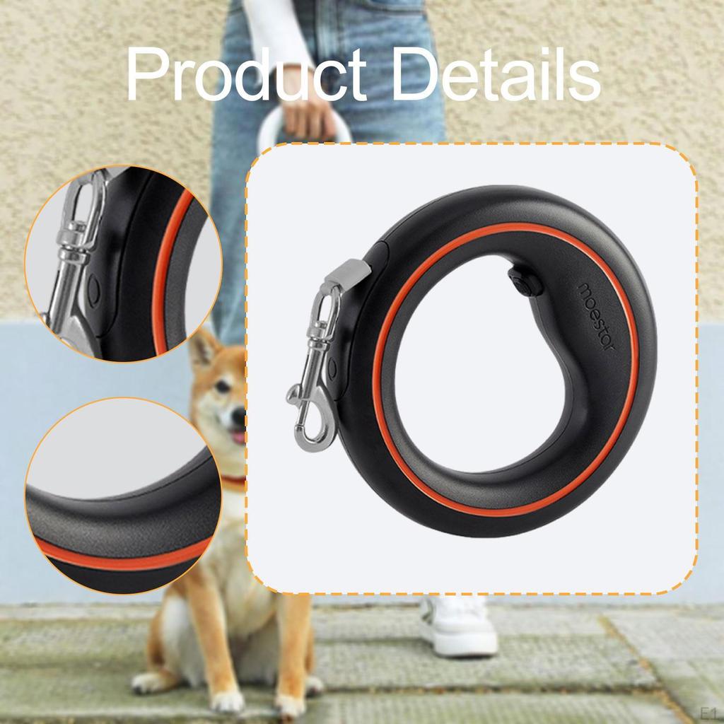 Practical Retractable Dog Leash, Wearable Traction Rope, Ergonomic 360° for Medium Small Dogs