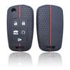 Chevrolet-Silikon-Schutzhülle für Autoschlüssel – länderübergreifend kompatibel, faltbares Design, 5 Tasten.