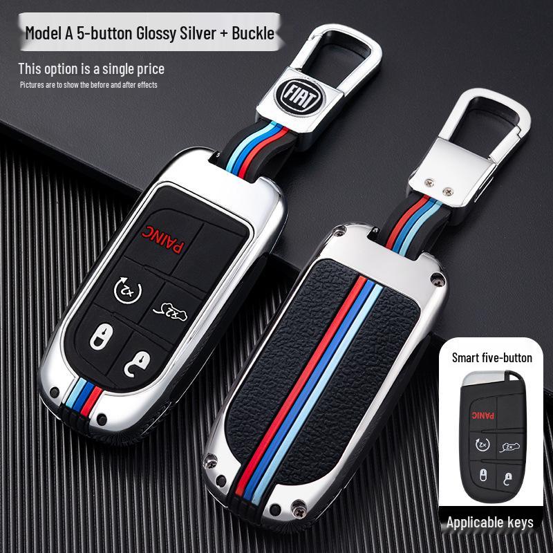 GAC Fiat Viaggio/Ottimo Car Key Case with Metal Shell and Buckle Protection