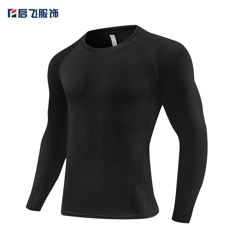 Mens Solid Quick Dry Compression Cycling Jersey Breathable Elastic Sport Running Training T-shirt Tops