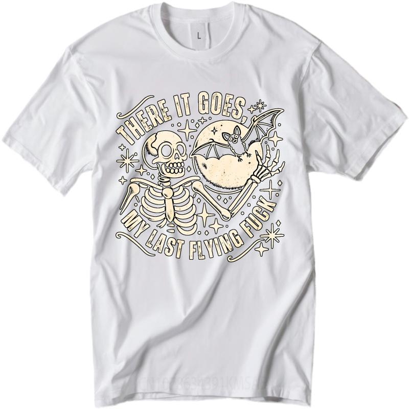 Streetwear Summer For Her Tshirt Skeleton Holding Moon With Stars And Text Short Sleeve Relaxed Fit ONeck Tees Cotton Tshirt
