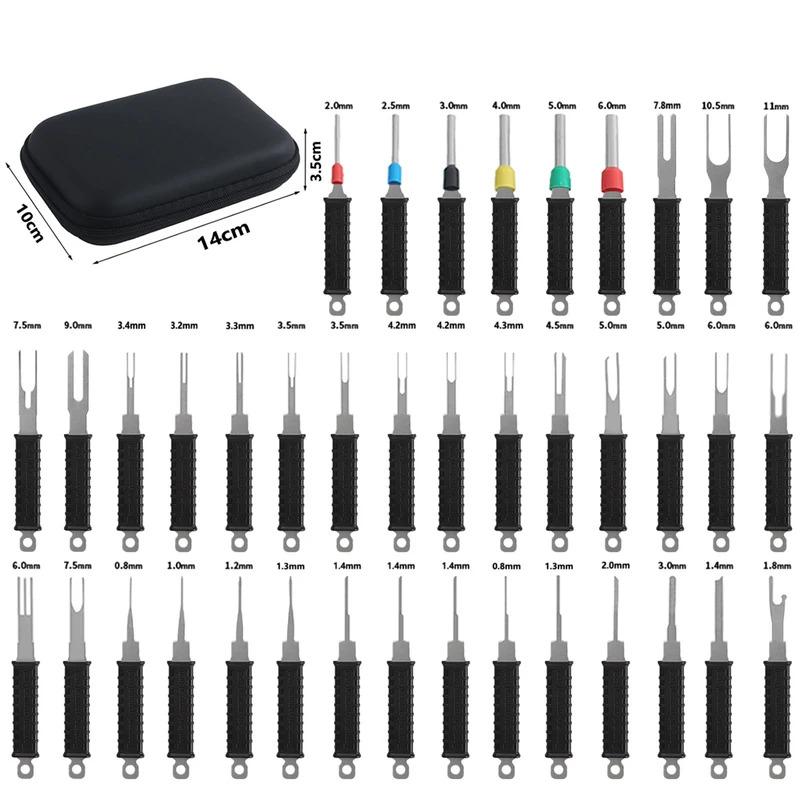 Auto Terminal Extractor Tool Kit for Car Electrical Connector Release Vehicle Wiring Harness Repair with Storage Case