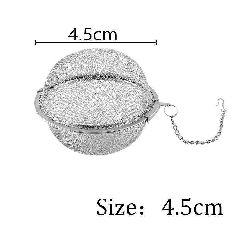 

1-5pcs Stainlesss Steel Tea Ball Loose Leaf Tea Strainer Infusers Extra Fine Mesh Tea Interval Diffuser with Chain 1pcs