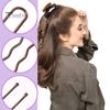 Hair Pins Kit Buns Brown U Shape Pins Hair Ties Set Easy Storage Metal Clips Hairpin Storage Box Weddings Parties Daily Wear