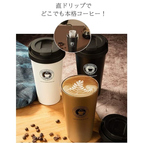 GOHEPLOD Portable 500ml Tumbler with Lid, Lightweight, Keeps Hot or Cold, Vacuum Insulated, Coffee Tumbler, Spill-Proof, Easy To Clean, Outdoor, Leak-