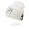 Logo Designed Plain Winter Hat Men Women Custom Logo Warm Kinnted Beanie Funny Expression Beanie Hat With Embroidery Logo