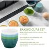 Silicone Baking Muffin Cups 12 Pack,Food-Grade Non-Stick Muffin & Cupcake Liners,Wrapper Cups Holders for Muff, Cupcakes, and Candies Standard Size