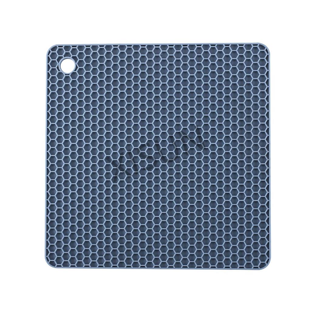 Square Honeycomb Silicone Heat Resistant Mats Non Slip Kitchen Pot Coasters For Pads